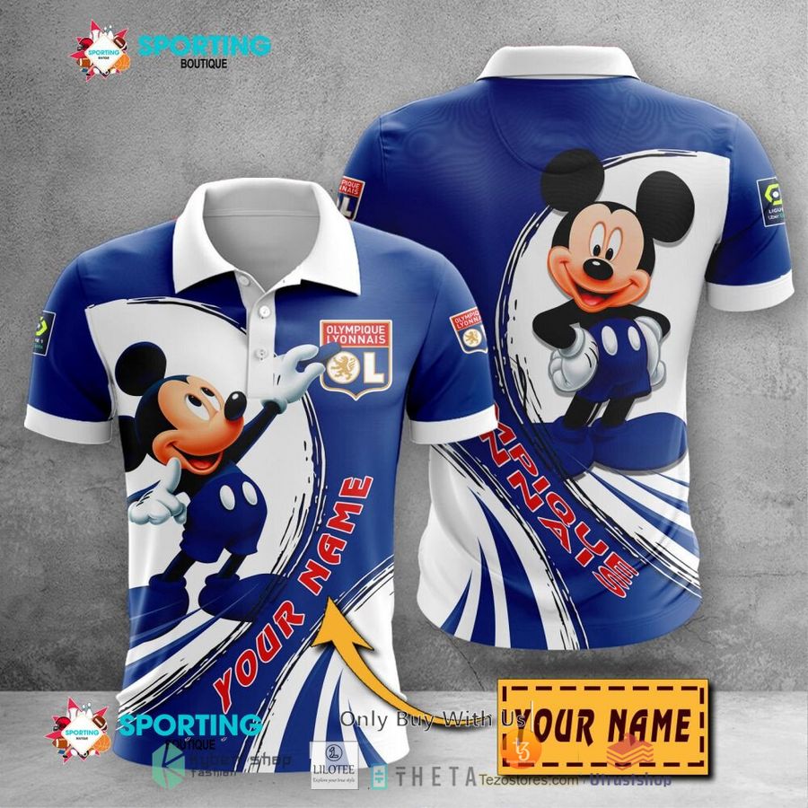 personalized olympique lyonnais mickey mouse ligue 1 3d hoodie shirt 1 96356