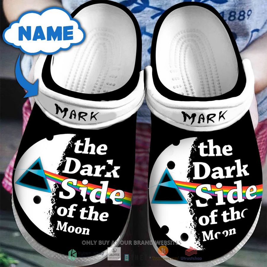 personalized pink floyd the dark side of the moon black white crocband clog 1 18257