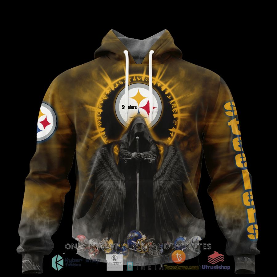 personalized pittsburgh steelers dark angel 3d zip hoodie shirt 1 49270