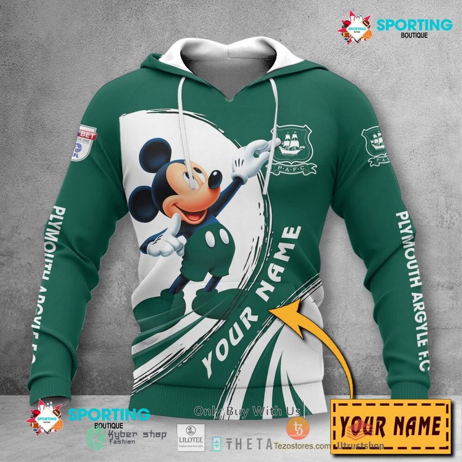 personalized plymouth argyle f c mickey mouse efl 3d hoodie shirt 2 12981