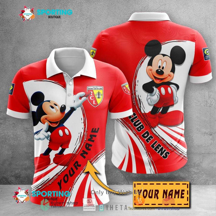 personalized racing club de lens mickey mouse ligue 1 3d hoodie shirt 1 34646