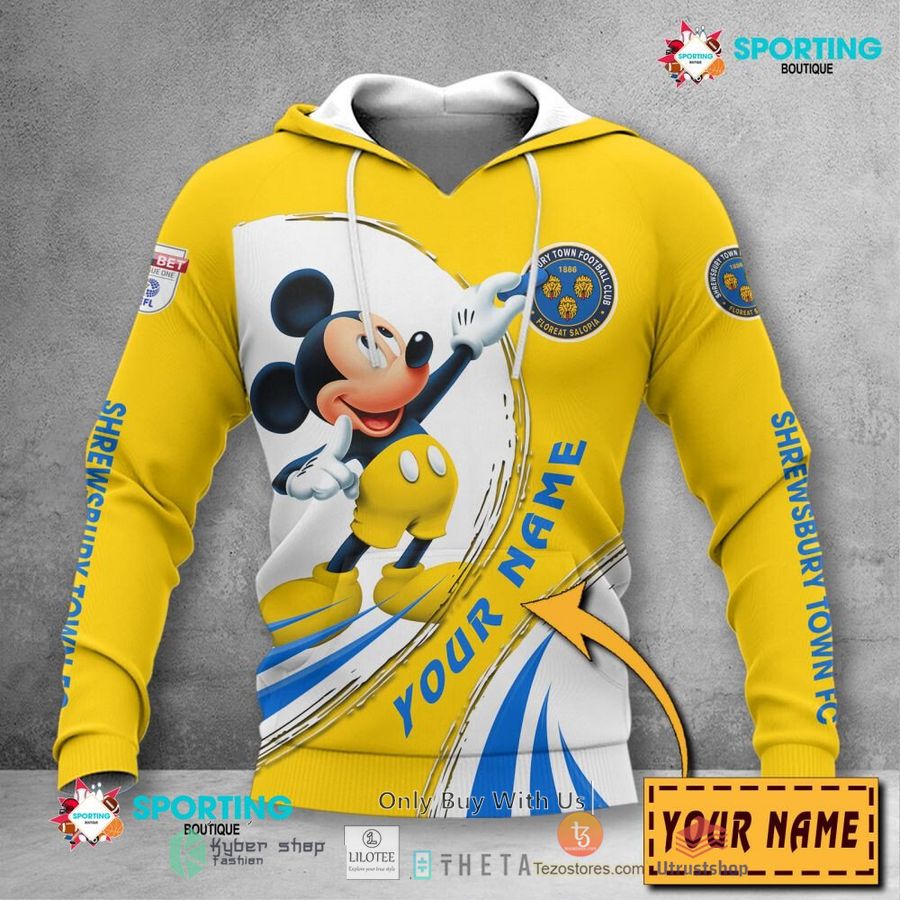 personalized shrewsbury town mickey mouse efl 3d hoodie shirt 2 81868