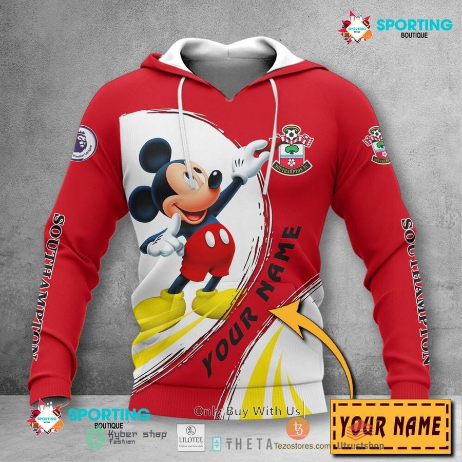 personalized southampton mickey mouse 3d shirt hoodie 2 5929