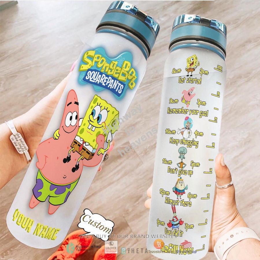 personalized spongebob and patrick star water bottle 1 94571