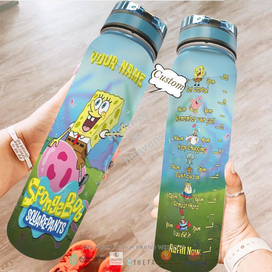 personalized spongebob water bottle 1 48667