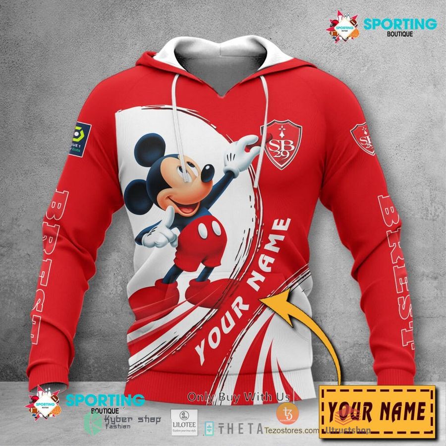 personalized stade brestois 29 mickey mouse ligue 1 3d hoodie shirt 2 35119