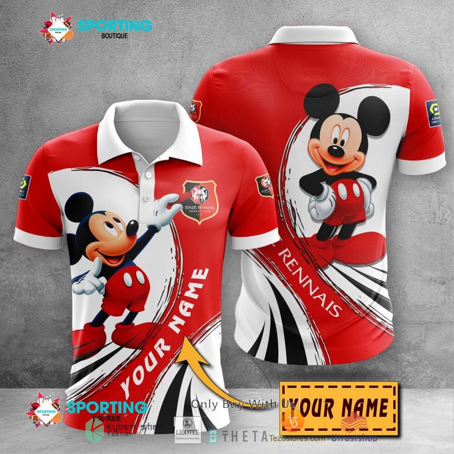 personalized stade rennais f c mickey mouse ligue 1 3d hoodie shirt 1 2493