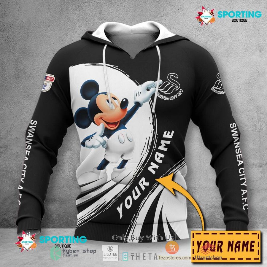 personalized swansea city a f c mickey mouse efl 3d hoodie shirt 2 65669