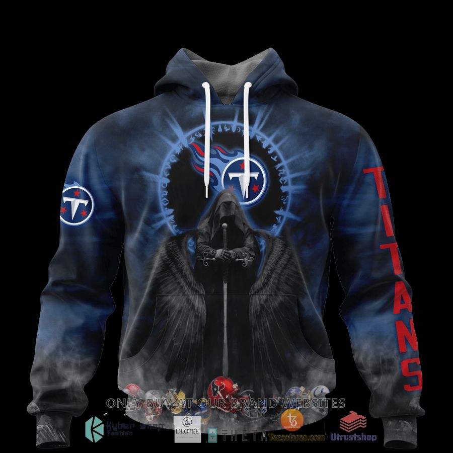personalized tennessee titans dark angel 3d zip hoodie shirt 1 6942