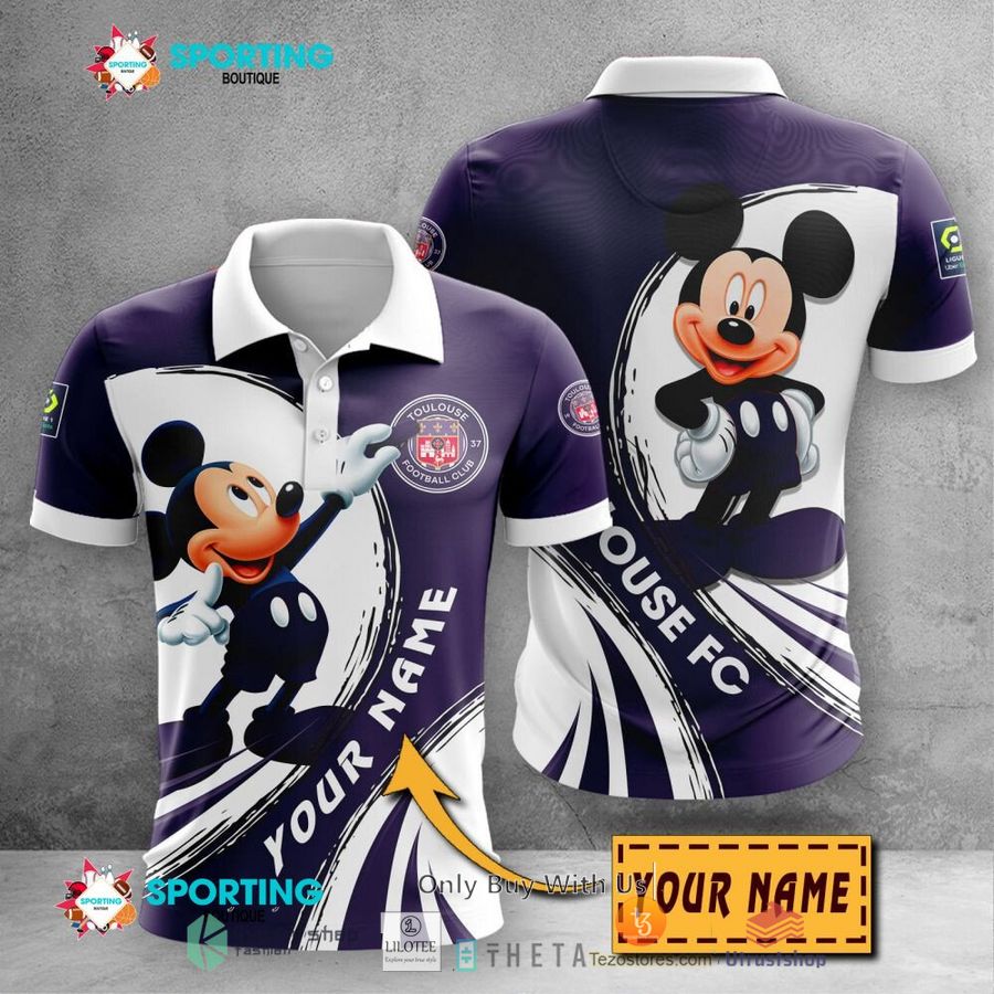 personalized toulouse football club mickey mouse ligue 1 3d hoodie shirt 1 32746