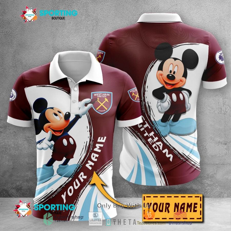 personalized west ham united f c mickey mouse 3d shirt hoodie 1 16358