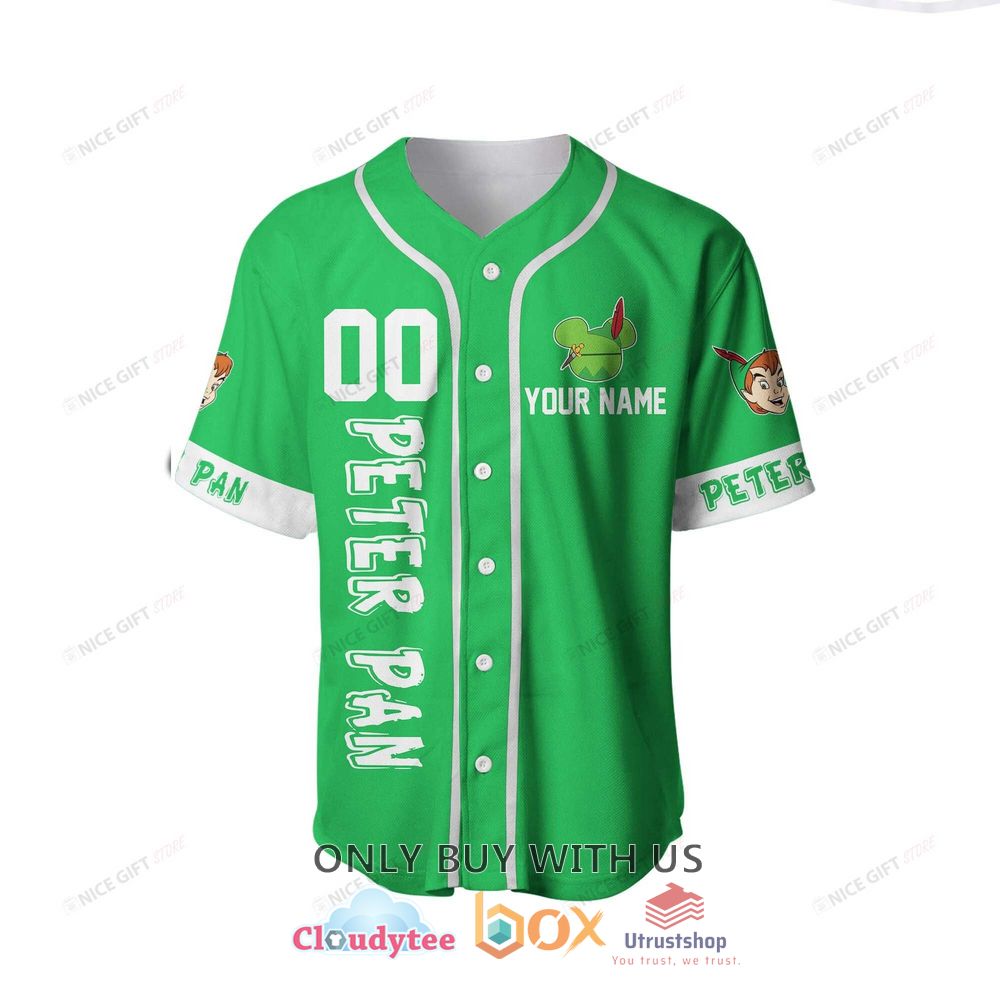 peter pan personalized green baseball jersey shirt 2 879