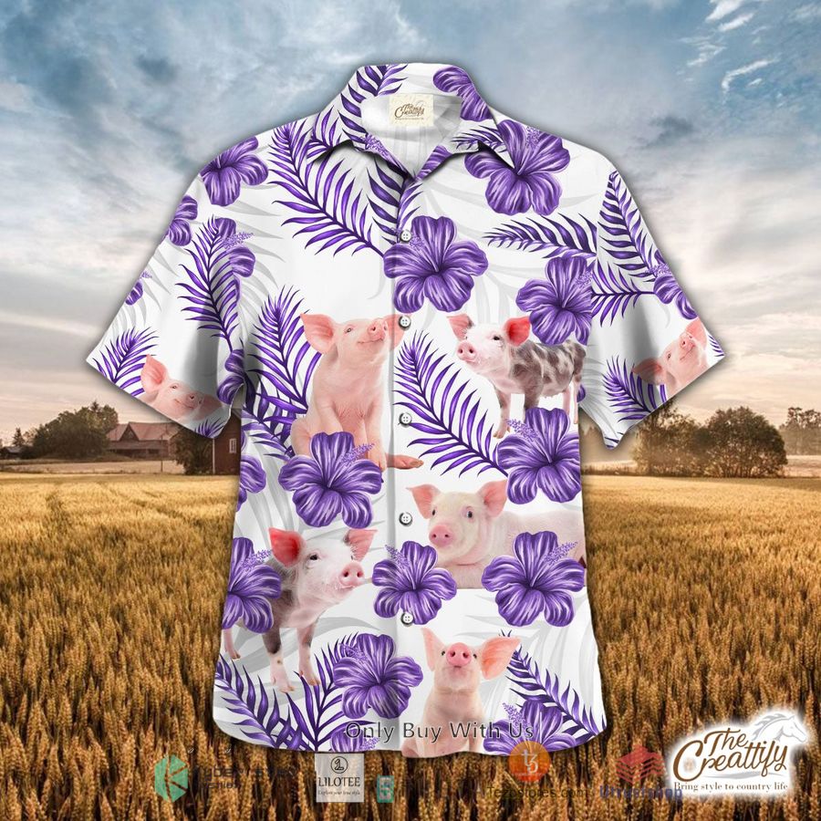 pig flower full color hawaiian shirt 2 69445