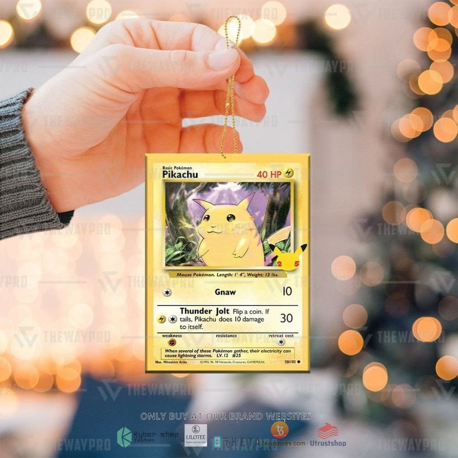 pikachu card christmas ornament 1 24880