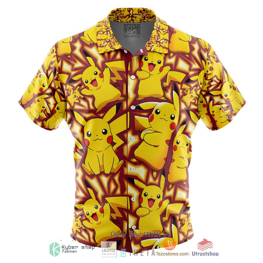 pikachu pokemon short sleeve hawaiian shirt 1 76478