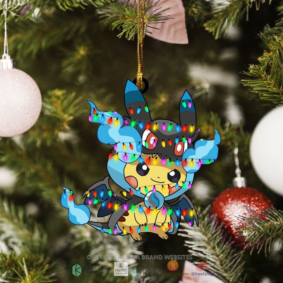 pikachu pokemon x charizard lucario christmas ornament 1 8608
