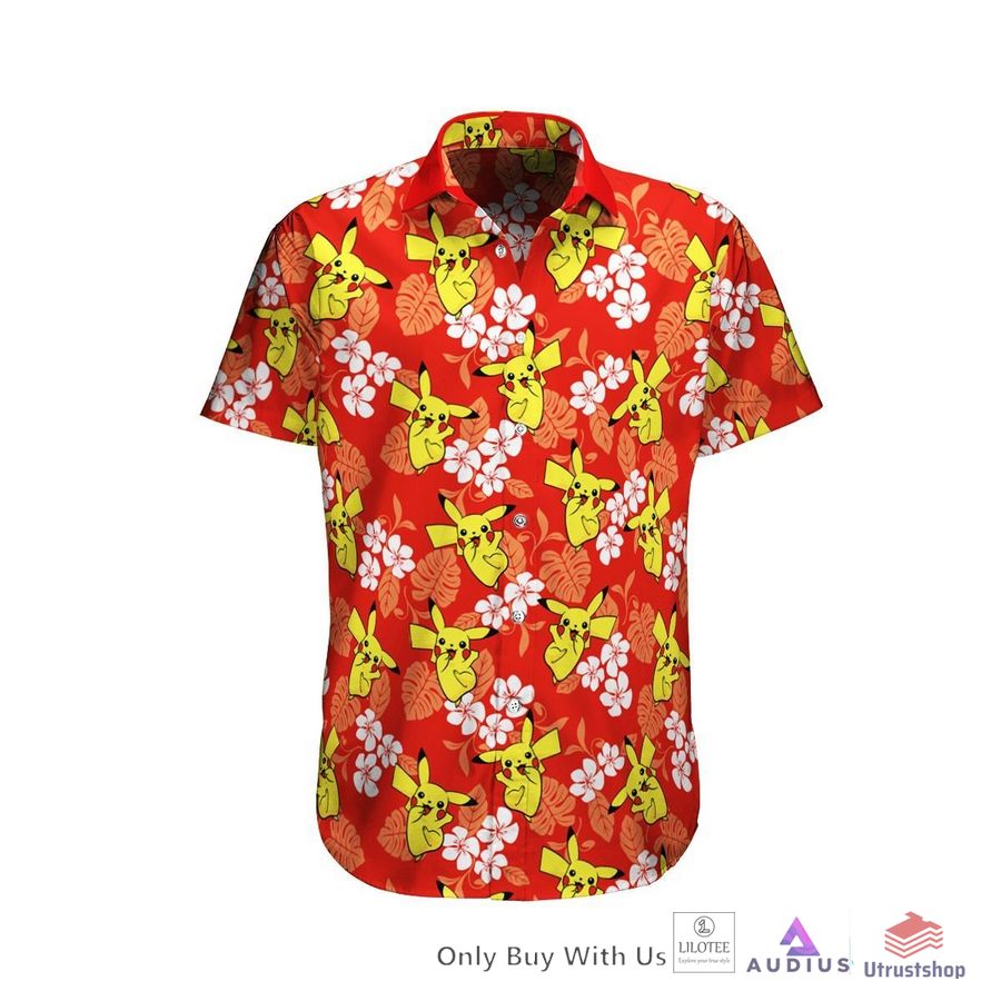 pikachu tropical hawaiian shirt short 1 85043