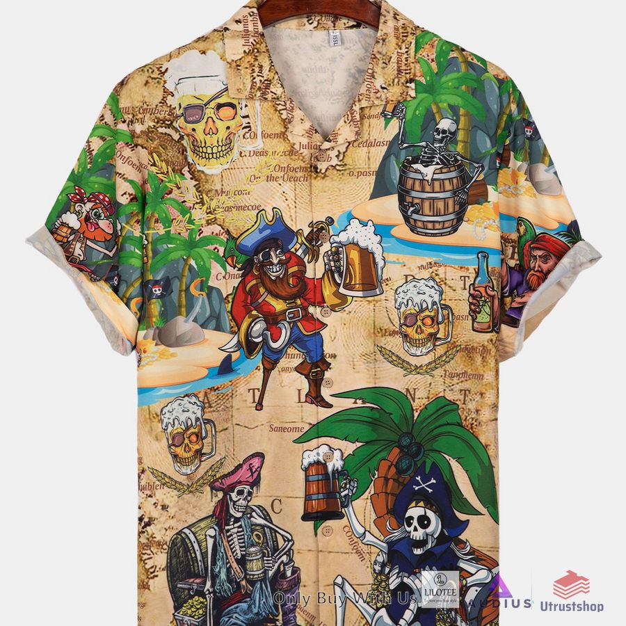 pirates of the caribbean cartoon beer hawaiian shirt 1 27887