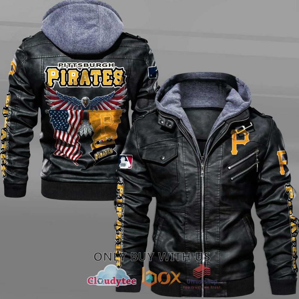 pittsburgh pirates american flag eagle leather jacket 1 54906