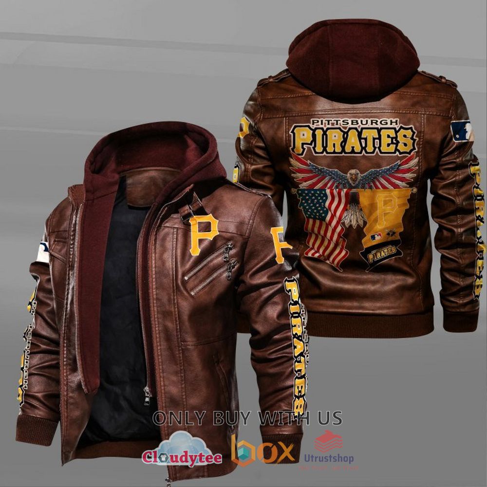 pittsburgh pirates american flag eagle leather jacket 2 92923