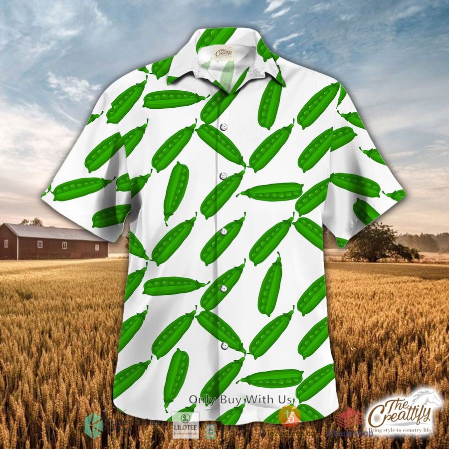pod green peas pattern hawaiian shirt 1 69297