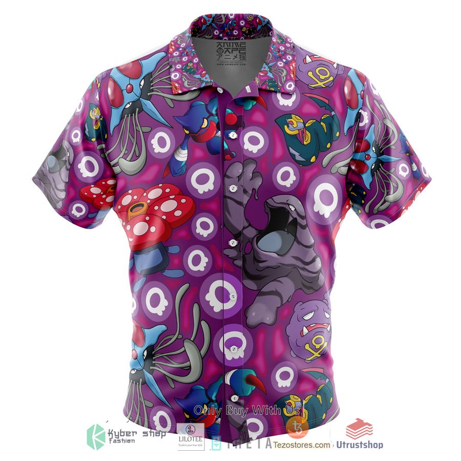 poison type pokemon short sleeve hawaiian shirt 1 85661