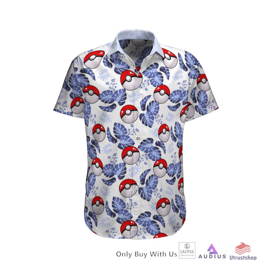 pokemon ball tropical hawaiian shirt short 1 84431