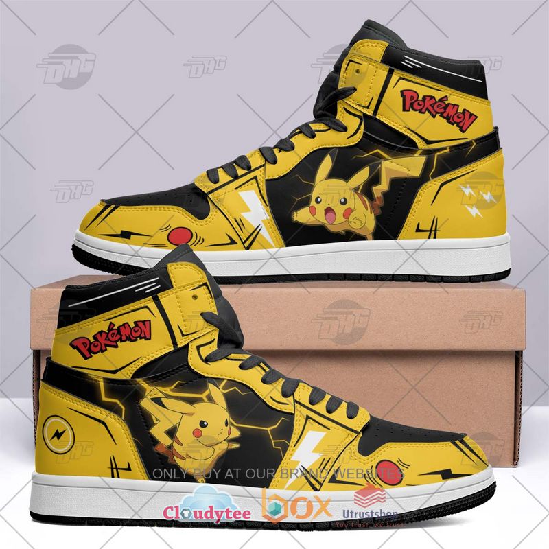 pokemon pikachu anime pokemon air jordan high top shoes 1 27175