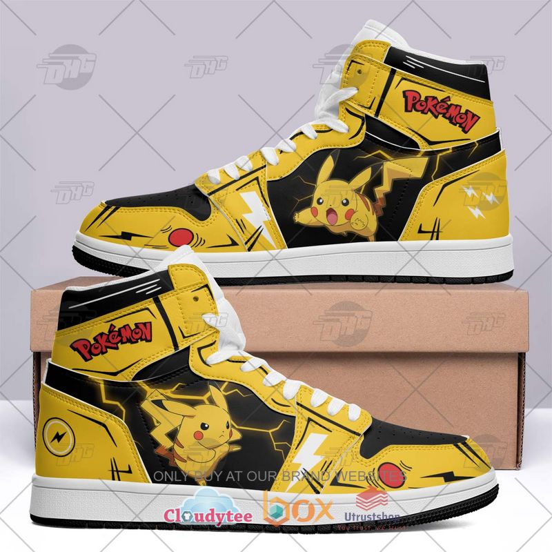 pokemon pikachu anime pokemon air jordan high top shoes 2 37362