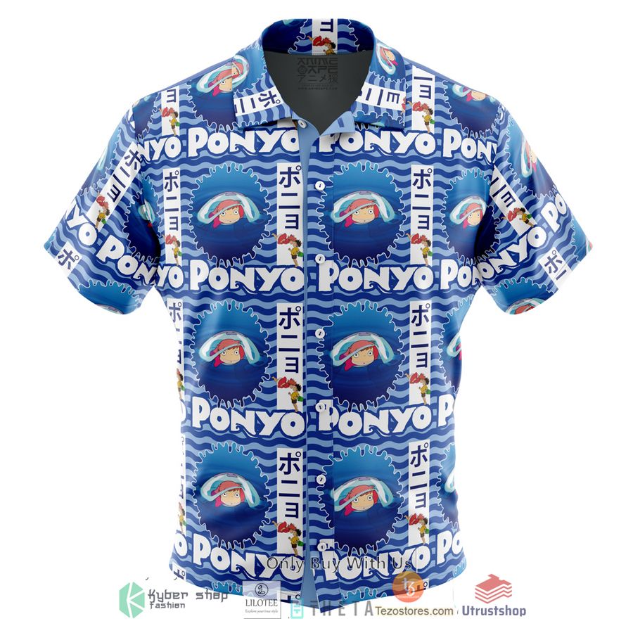 ponyo studio ghibli short sleeve hawaiian shirt 2 14691
