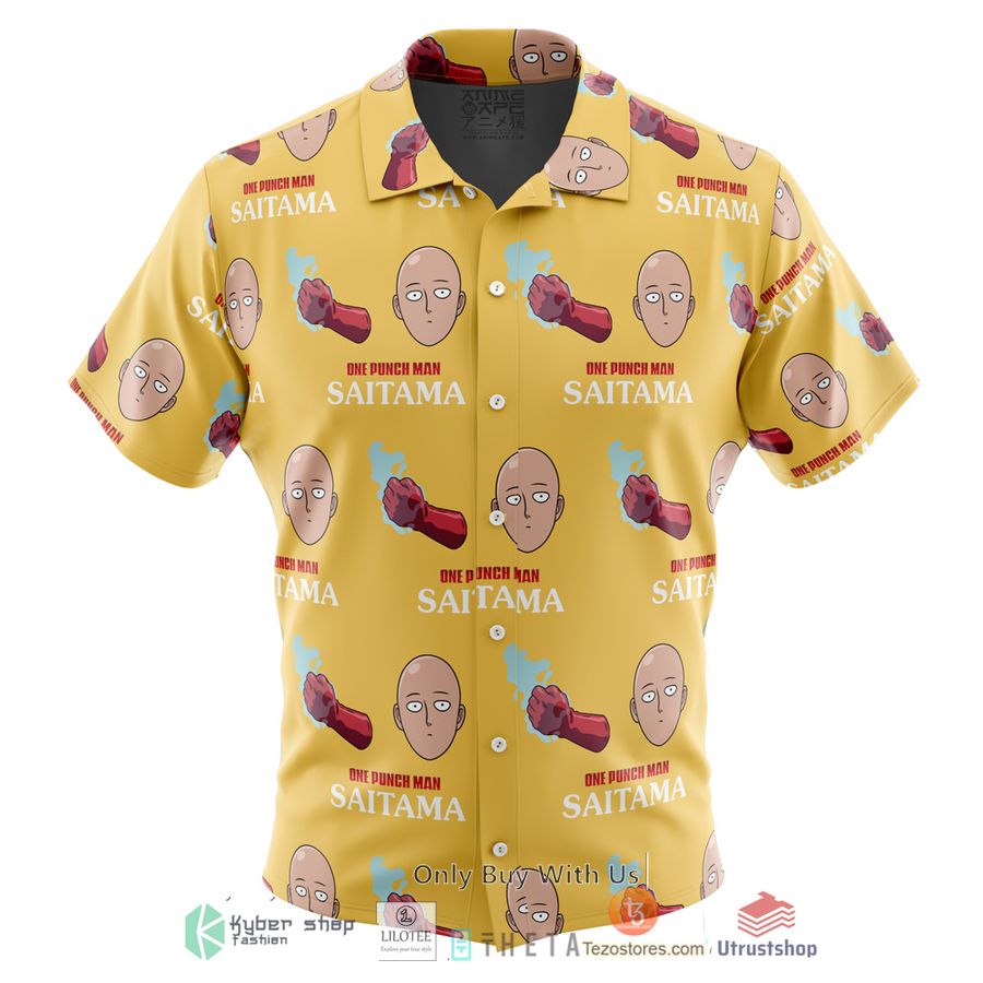 power saitama one punch man short sleeve hawaiian shirt 1 29898