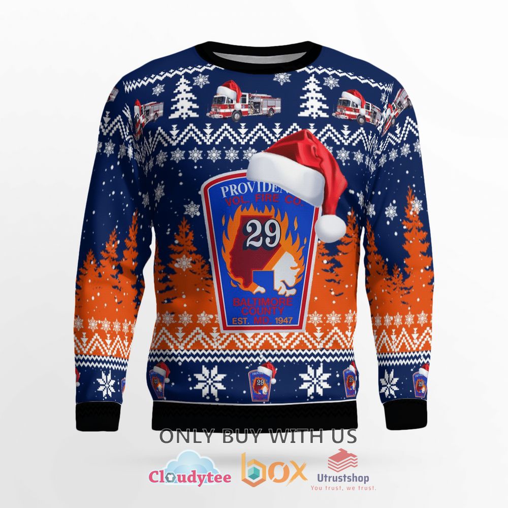 providence volunteer fire co christmas sweater 2 37502