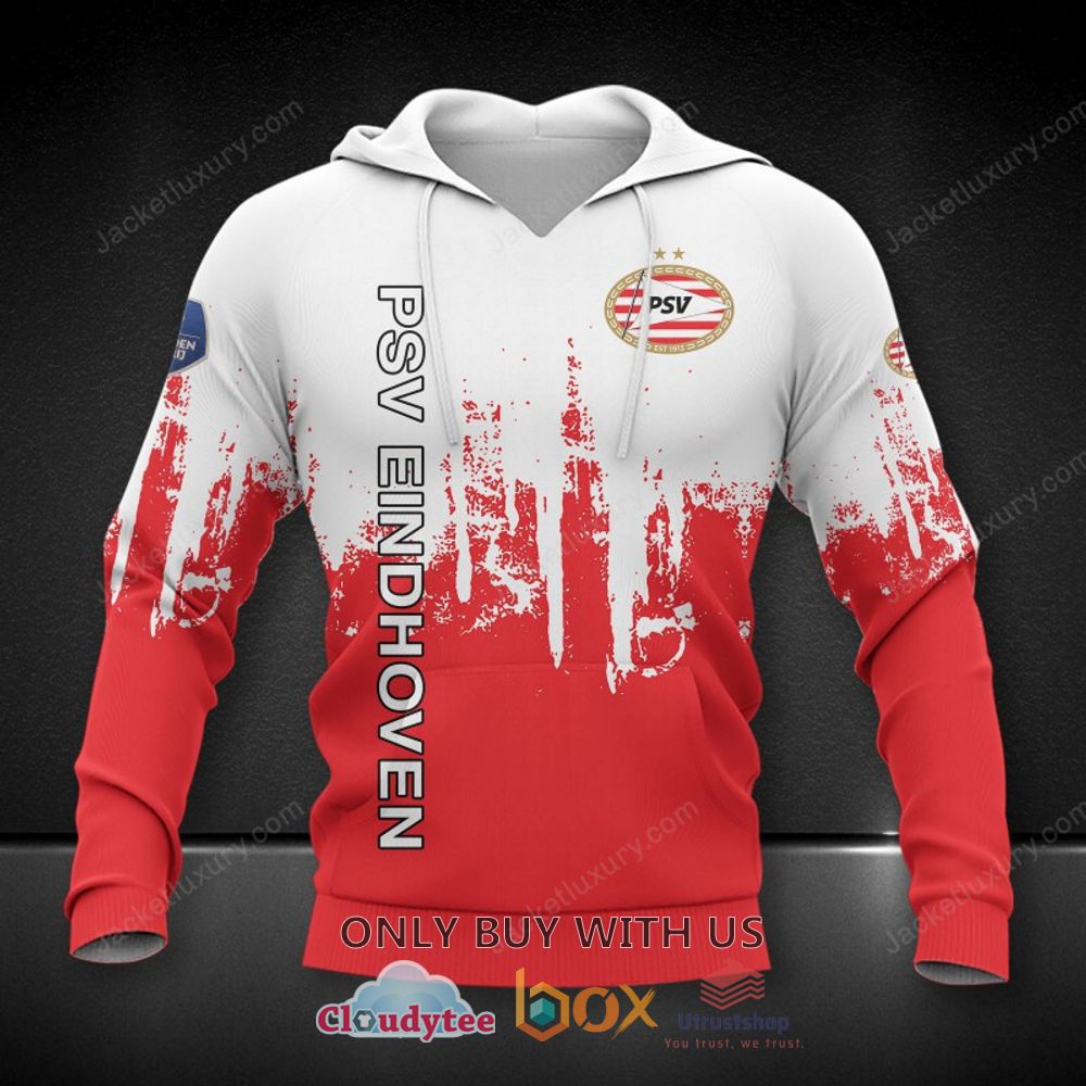 psv eindhoven red white 3d hoodie shirt 1 42716