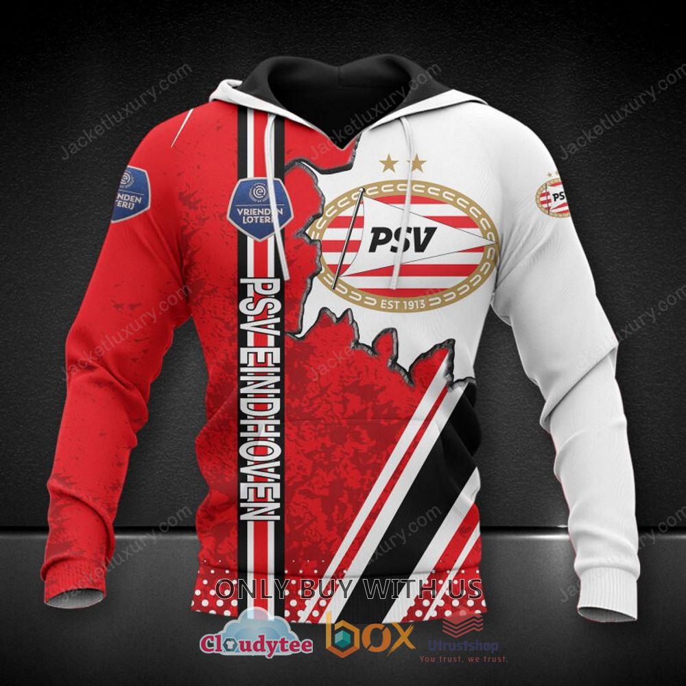 psv eindhoven white red 3d hoodie shirt 1 63145