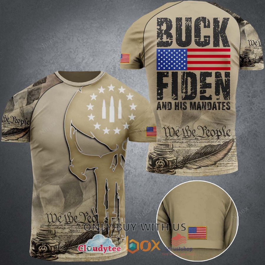 punisher skull buck fiden 3d t shirt 1 64375