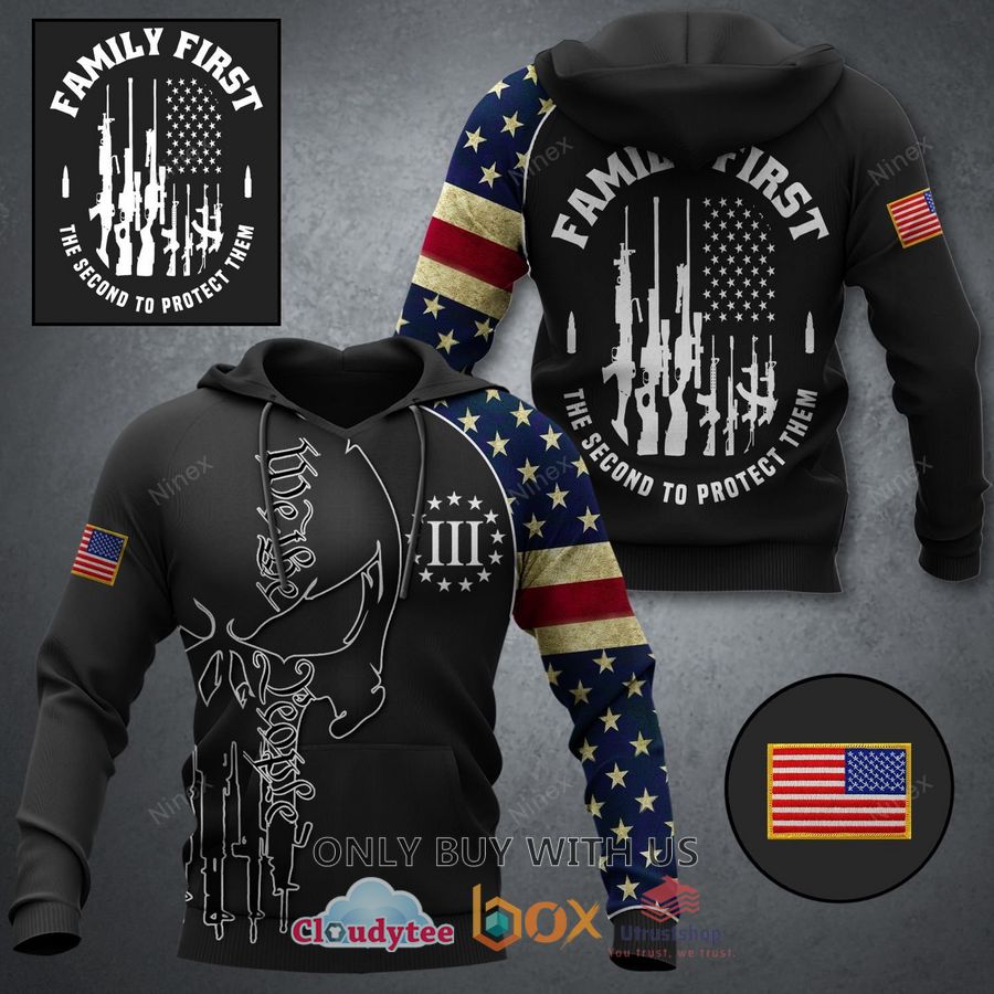 punisher skull family first 3d hoodie 1 29315