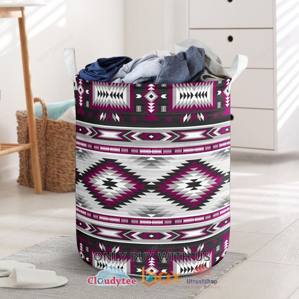 purple colors pattern laundry basket 1 31785