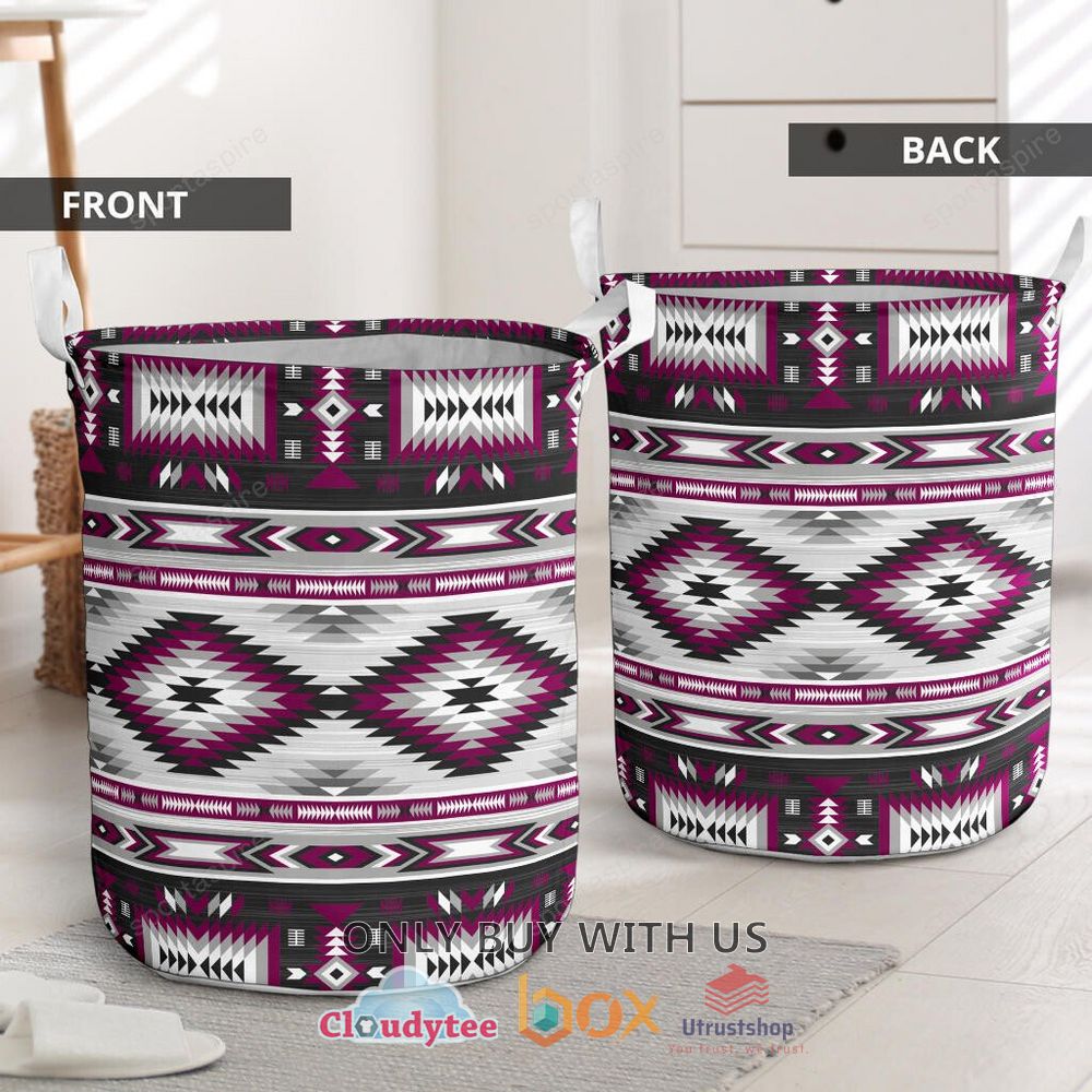 purple colors pattern laundry basket 2 14919