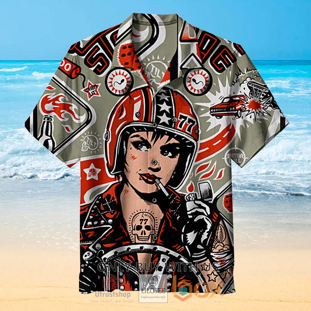 queens of the stone age pinball hawaiian shirt 1 50892