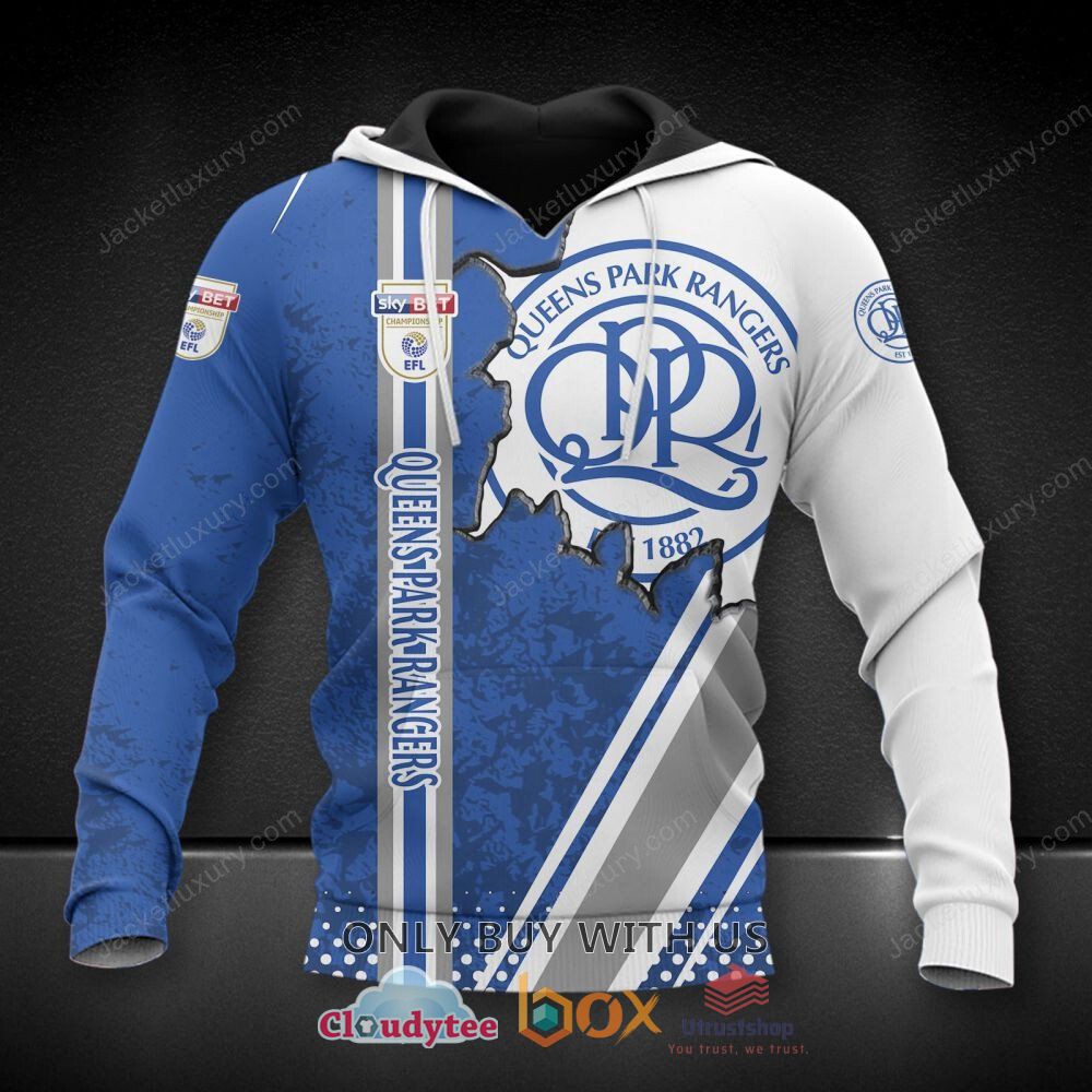 queens park rangers white blue 3d hoodie shirt 2 59611