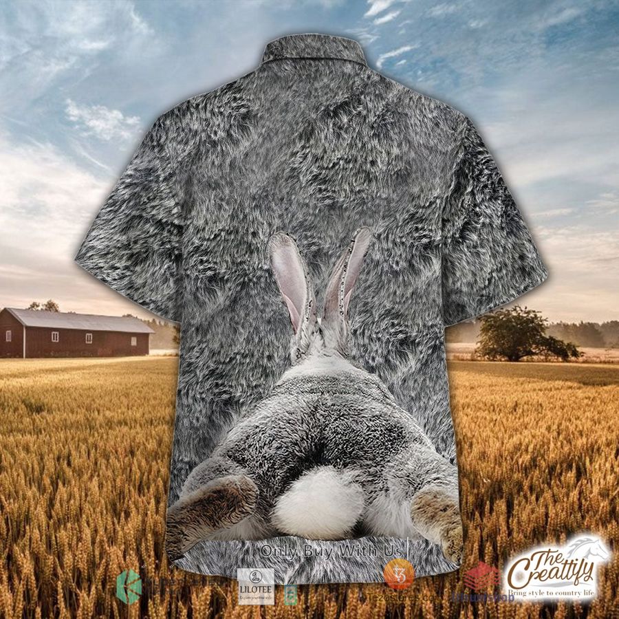 rabbit cattle grey hawaiian shirt 2 34374