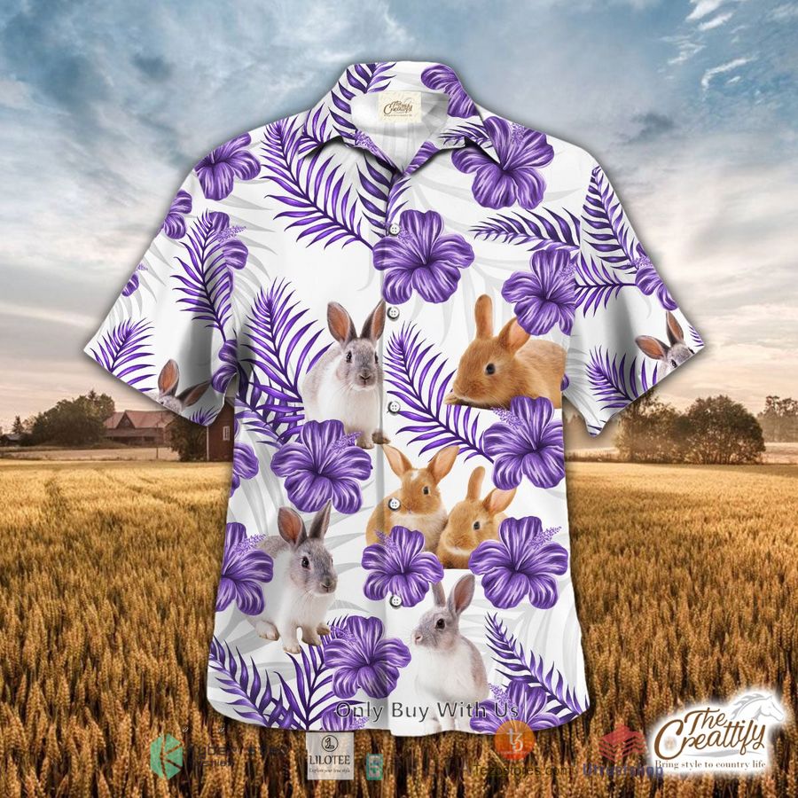 rabbit flower full color hawaiian shirt 2 94735