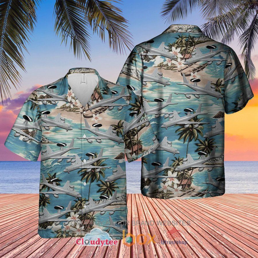 raf boeing e 3d sentry aew1 blue hawaiian shirt 1 80467
