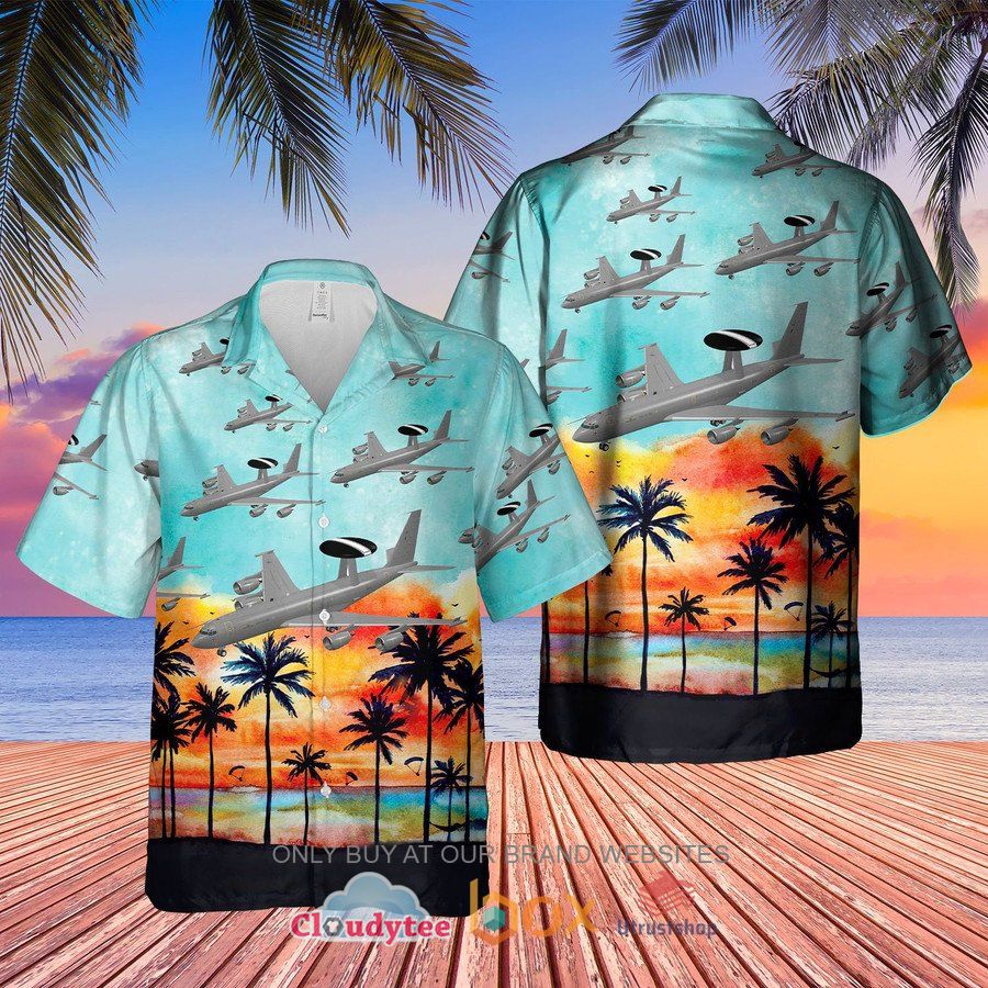 raf boeing e 3d sentry aew1 pattern hawaiian shirt 2 64663