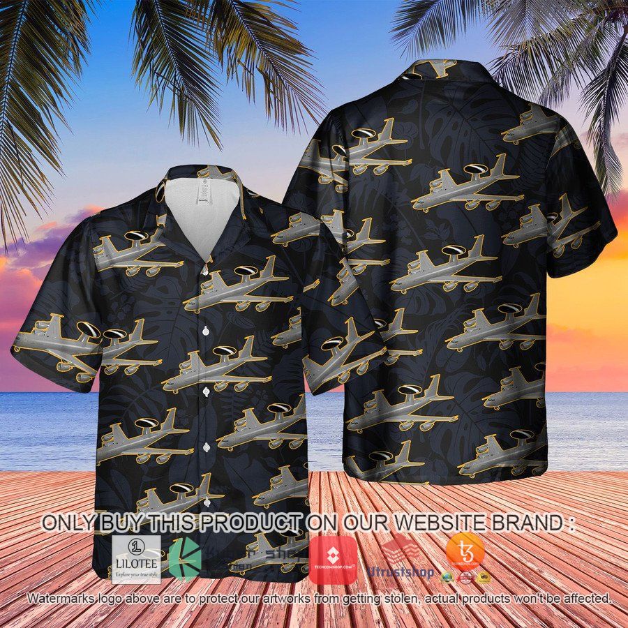 raf boeing e 3d sentry aew1 shirt hawaiian shirt 1 12823