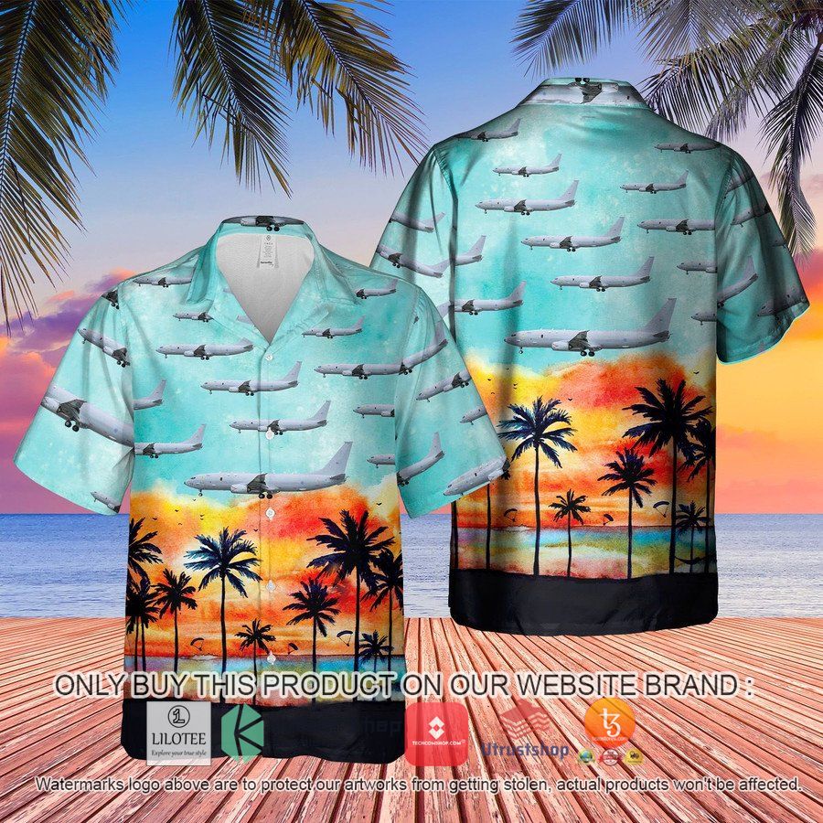 raf boeing p 8a poseidon mra1 coconut sunset hawaiian shirt 1 20137