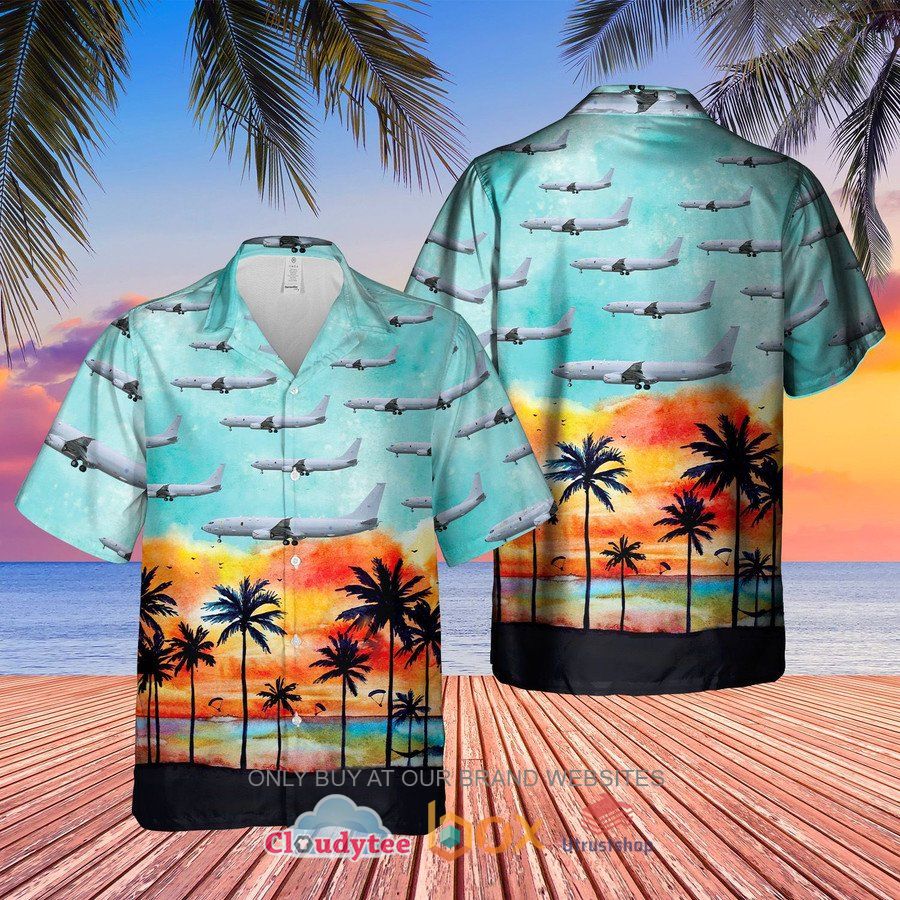 raf boeing p 8a poseidon mra1 pattern hawaiian shirt 1 62654