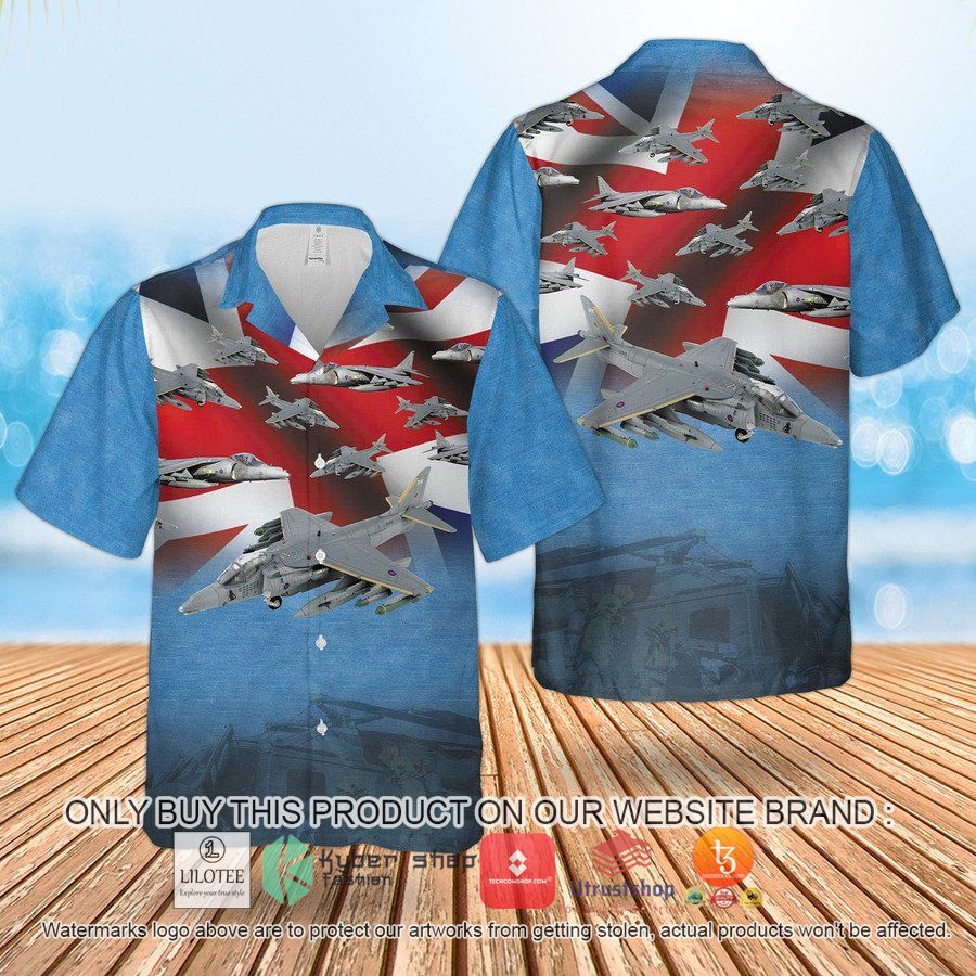 raf british aerospace harrier ii harrier gr7 hawaiian shirt beach shorts 1 16143
