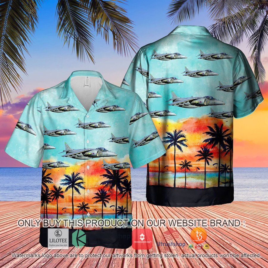 raf british aerospace harrier ii harrier gr7 hawaiian shirt beach shorts 1 68085