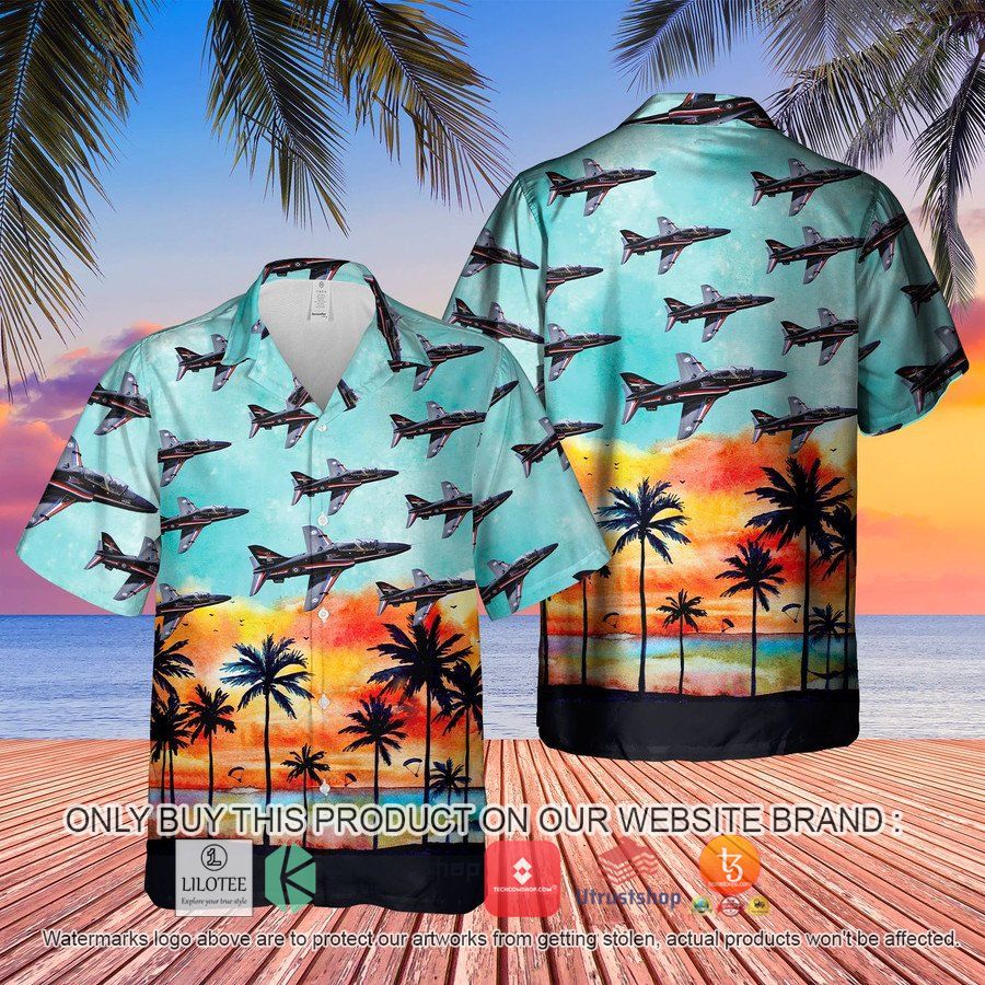 raf british aerospace hawk t1 hawaiian shirt 1 16413